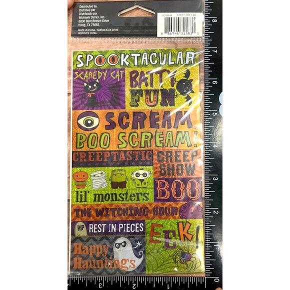 Recollections Halloween Stickers 24 Pc Set Haunted Words & Objects 10288848 - Picture 3 of 3